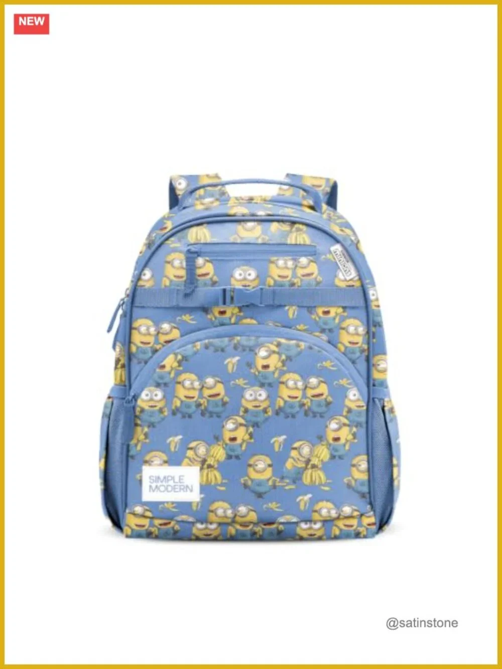 Minions Kids Backpack for School - 12L Fletcher Bookbag with Tablet Pocket